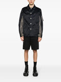 sacai spread-collar panelled shirt jacket