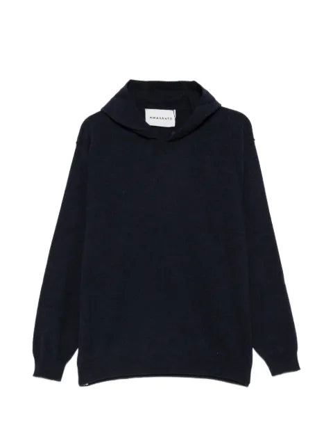 AMARANTO  knitted wool hoodie