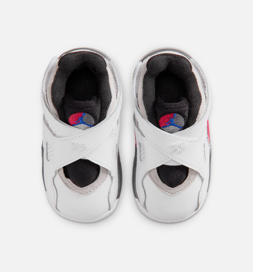 Air Jordan 8 Retro “White and True Red” Baby and Toddler Lifestyle Shoes
