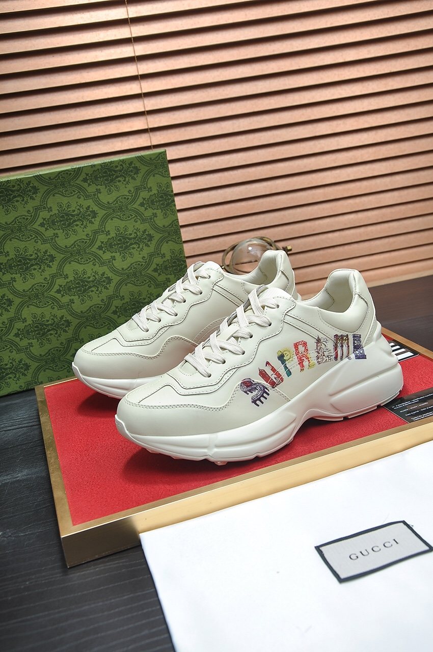 GUCCI Multicolor Lettering Chunky Sneakers